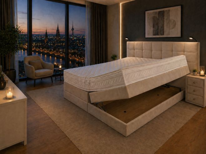 Boxspringbett 240x200 mit Bettkasten Paris