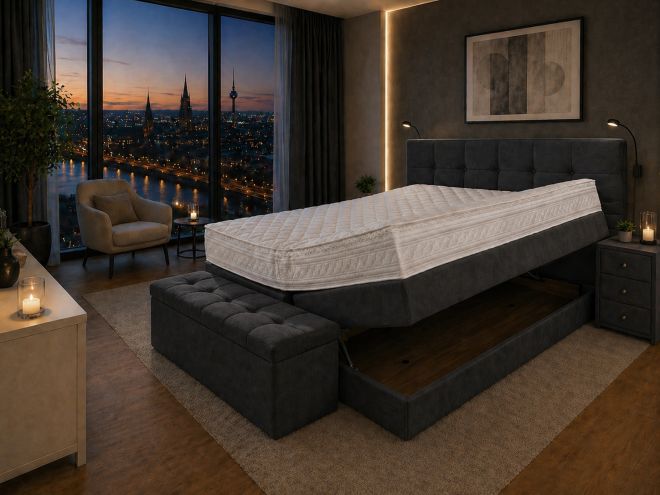 Boxspringbett 240x200 mit Bettkasten Paris